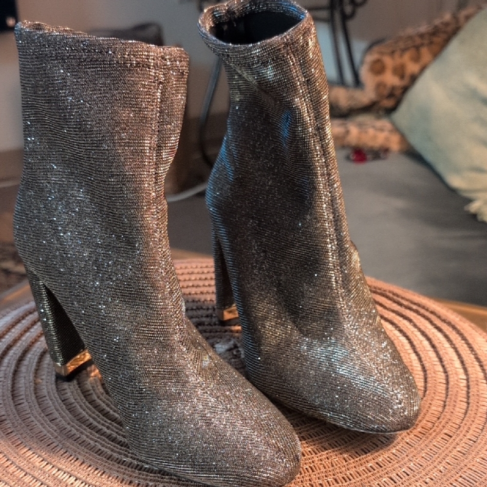 Michael Kors Mandy Glitter Stretch Ankle Boot